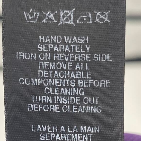 ASOS Maxi Dress Gown Asymmetric Draped Faux Wrap V Neck Purple Womens size 8 - Picture 10 of 11